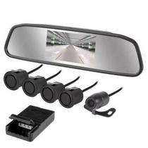 Kit Retrovisor + Camera Re + Sensor Estacionamento 4 Pontos