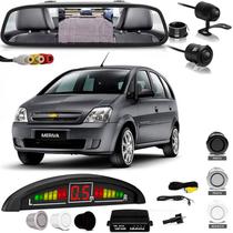 Kit Retrovisor Lcd Camera Sensor De Estacionamento Chevrolet Meriva