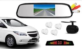 Kit Retrovisor Lcd Camera Sensor De Estacionamento Chevrolet Prisma Kit Retrovisor Lcd Camera Sensor De Estacionamento Chevrolet Prisma