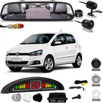 Kit Retrovisor Lcd Camera Sensor De Estacionamento VolksWagen Fox