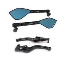 Kit Retrovisor Manete Crosser Xtz Factor Lona Rx Tt Rd 125 Dt 180