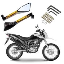 Kit Retrovisor Stallion Esportivo Triangular R08 para Moto Honda NXR 160 BROS 2002 - 2017 2018 2019 2020 2021