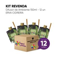Kit Revenda Difusor De Ambiente Erva Cidreira 150ml - 12 UN Kit Revenda Difusor De Ambiente Erva Cidreira 150ml - 12 UN