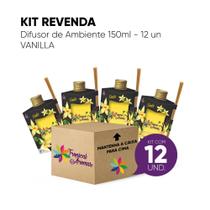 Kit Revenda Difusor De Ambiente Vanilla 150ml - 12 UN