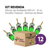 Kit Revenda Difusor Orvalho Tropical 300 ml -12 UN