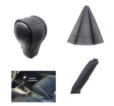 Kit Revestimento Couro Capa Manopla Câmbio Manual e Coifa Honda Fit 2009 a 2014 - Tunning Car