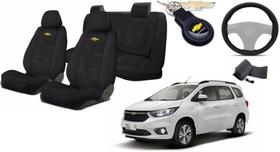 Kit Revestimento Tecido Bancos Spin 2012 a 2023 + Volante + Chaveiro GM Kit Revestimento Tecido Bancos Spin 2012 a 2023 + Volante + Chaveiro GM
