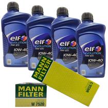 Kit Revisão 4 Litros Óleo ELF 10W40 Semissintético 1 Filtro Óleo 1 Filtro Combustível Logan e Sandero Motor 1.6 2007 em Diante