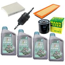 Kit Revisão 4 Litros Óleo Petronas 5W30 + Filtros Fiesta Ecosport 2002 até 2014 Motores 1.0 e 1.6 Zetec Rocam Inclusive Flex