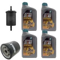 Kit Revisão 4 Litros Óleo Petronas 5W40 + Filtros Peugeot Renault Citroen