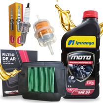 Kit Revisão Biz 125 Ipiranga 10w30 Filtros e Vela Ngk