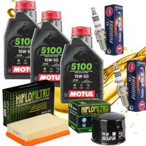Kit revisao bmw f800 gs motul 5100 15w50 hfa7913 hf160 dcpr8eix