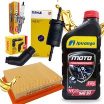 Kit Revisão Cg 150 Titan 2009 A 2015 Ipiranga 10w30 Filtros e Vela Ngk