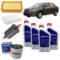 Kit Revisão Chevrolet Cobalt 2012 até 2016 Óleo ACDelco 5w30 Semissintético + Filtros Kit Revisão Chevrolet Cobalt 2012 até 2016 Óleo ACDelco 5w30 Semissintético + Filtros