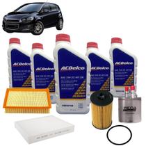 Kit Revisão Chevrolet Sonic Óleo ACDelco 5w30 Sintético + Filtros