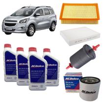 Kit Revisão Chevrolet Spin 2012 até 2016 Óleo ACDelco 5w30 Semissintético + Filtros Kit Revisão Chevrolet Spin 2012 até 2016 Óleo ACDelco 5w30 Semissintético + Filtros
