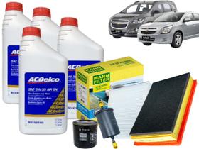 Kit Revisão Cobalt 1.4 1.8 Spin 1.8 2011 a 2020 Original + Kit de Filtros MANN Kit Revisão Cobalt 1.4 1.8 Spin 1.8 2011 a 2020 Original + Kit de Filtros MANN