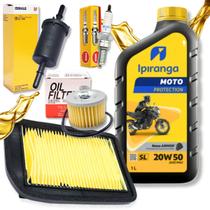 Kit Revisão Factor 150 Crosser 150 Fazer 150 Ipiranga 20w50 Filtros e Vela Ngk