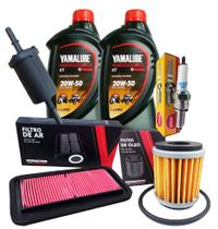 Kit Revisão Fazer 250 Abs 2018-2023 Troca Óleo Yamalube 20w50 Filtros e Vela Ngk Kit Revisão Fazer 250 Abs 2018-2023 Troca Óleo Yamalube 20w50 Filtros e Vela Ngk