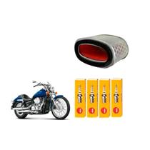 Kit REVISAO Filtro Ar 4 Velas HONDA Shadow 750