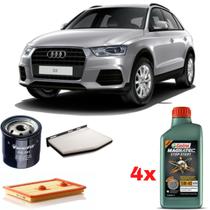 Kit Revisão Filtros + Castrol 5w40 Audi Q3 1.4 Tfsi 2013+