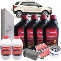 Kit revisão Ford 60.000 Km - Óleo Motorcraft 5W30, filtros e Dot4 Motorcraft - Ford Nova Ecosport 1.6 de 2012 até 2017