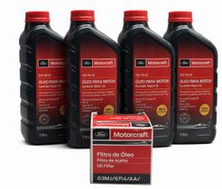 Kit Revisão Ford EcoSport Fiesta 4 Litros Óleo 5W30SP Sintético e Filtro Essencial