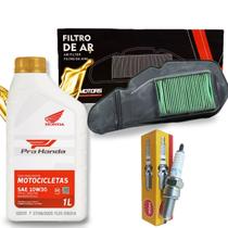 Kit Revisão Honda Pcx 150 2013 A 2018 Troca Oleo Filtro e Vela Kit Revisão Honda Pcx 150 2013 A 2018 Troca Oleo Filtro e Vela