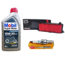 Kit Revisao Lead 110 Óleo Mobil 10w30 + Filtro Ar Vela Ngk