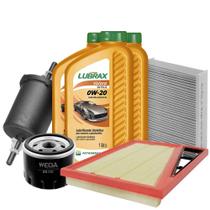 Kit Revisão Óleo 0w20 Lubrax + Filtros Wega Uno 1.0 1.3 8V Flex 2016 a 2021