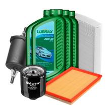 Kit Revisão Óleo 20W50 Lubrax + Filtros Tecfil Gol G2 G3 1.0 8V Gasolina 2001 a 2004