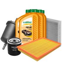 Kit Revisão Óleo 5w40 Lubrax + Filtros Wega Voyage 1.0 4 Cil 8V Flex 2011 a 2015