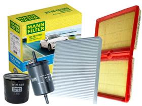 Kit Revisão óleo e Filtros-Polo/Virtus TSI 1.0 2017 até 2021 Ar/Oleo/Combustivel/Ar Cab.-MANN-FILTER