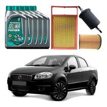 Kit Revisao Oleo Filtro Fiat Linea 1.8 2010 A 2016
