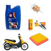 Kit Revisão Óleo Filtros Vela ngk Honda Biz 125 Até 2010