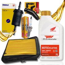 Kit Revisão Para Cg 160 Titan Cg 160 Fan Troca Óleo Honda 10w30 Filtros e Vela Ngk
