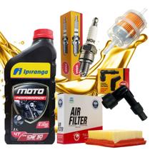 Kit Revisão Pop 100 2013 A 2015 Ipiranga 10w30 Filtros e Vela Ngk