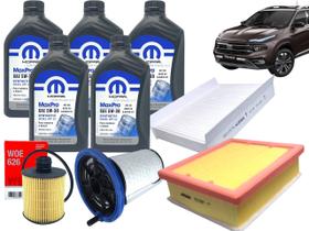 Kit Revisão Toro Renegade Compass 2.0 16v Diesel 5w30 MOPAR + Filtros WEGA