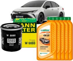 Kit Revisão Troca De Óleo 0w20 e Filtro Toyota Corolla 2.0 16V 2020 2021 2022 2023 2024 2025