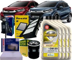 Kit Revisão Troca de Óleo 0w20 e Filtros Honda Wrv 1.5 16v 2017 2018 2019 2020 2021