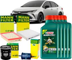 Kit Revisão Troca De Óleo 0w20 e Filtros Toyota Corolla 2.0 16V 2020 2021 2022 2023 2024 2025