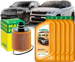 Kit Revisão Troca De Óleo 5w30 e Filtro Jeep Compass 2.0 Diesel 2016 2017 2018 2019 2020 2021 2022 2023 2024 2025