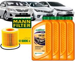 Kit Revisão Troca De Óleo 5w30 e Filtro Toyota Corolla 1.8 e 2.0 2010 2011 2012 2013 2014 2015 2016 2017 2018 2019
