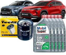 Kit Revisão Troca De Óleo 5w30 e Filtro Toyota Corolla Cross Hybrid 1.8 e Corolla Cross 2.0 16V 2021 2022 2023 2024 2025
