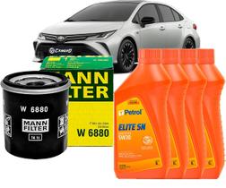 Kit Revisão Troca De Óleo 5w30 e Filtro Toyota Corolla Hybrid 1.8 16V 2020 2021 2022 2023 2024 2025