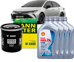 Kit Revisão Troca De Óleo 5w30 e Filtro Toyota Corolla Hybrid 1.8 16V 2020 2021 2022 2023 2024 2025