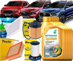 Kit Revisão Troca De Óleo 5w30 e Filtros Fiat Toro 2.0 Diesel 2016 2017 2018 2019 2020 2021 2022 2023 2024 2025