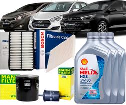 Kit Revisão Troca De Óleo 5w30 e Filtros Hyundai Hb20 Hb20S 1.0 12v 2012 2013 2014 2015 2016 2017 2018 2019 2020 2021 2022 2023 2024 2025