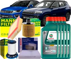 Kit Revisão Troca De Óleo 5w30 e Filtros Jeep Compass 2.0 Diesel 2016 2017 2018 2019 2020 2021 2022 2023 2024 2025