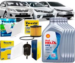 Kit Revisão Troca de Óleo 5w30 e Filtros Toyota Corolla 1.8 e 2.0 16v 2010 2011 2012 2013 2014 2015 2016 2017 2018 2019